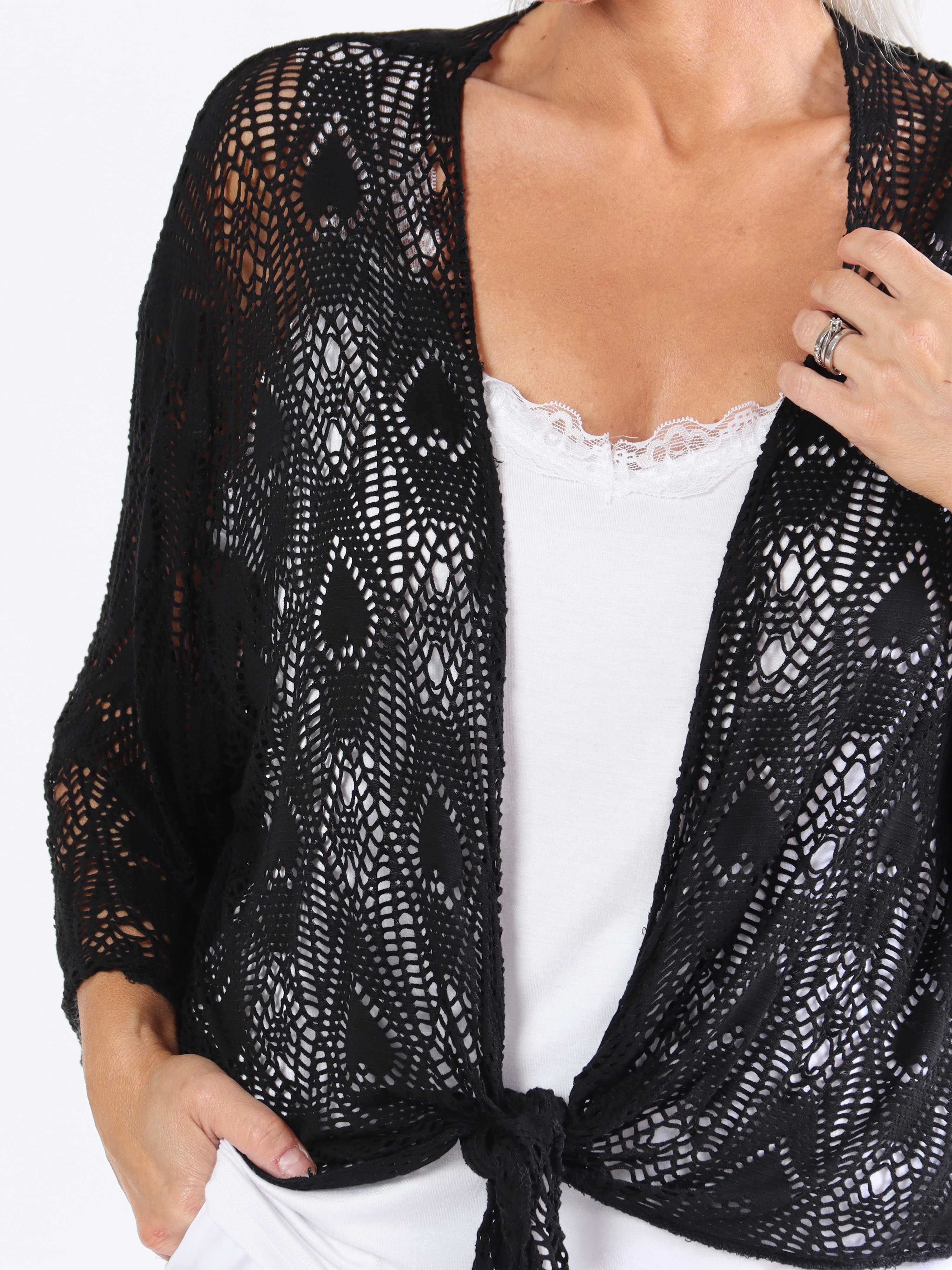 Castilla - Kort virkad plus size kofta